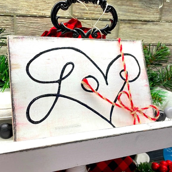 Beautiful Handmade Wood Tier Tray Decor - Picture 3 of 5